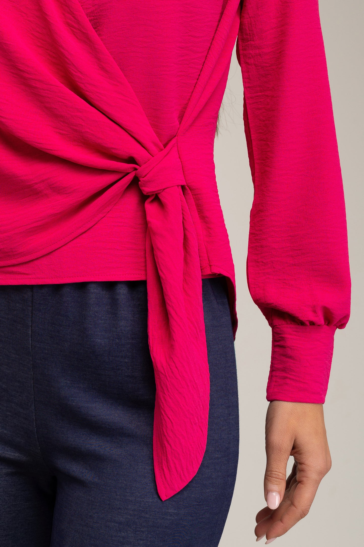 Blusa mujer cruzada escote pico