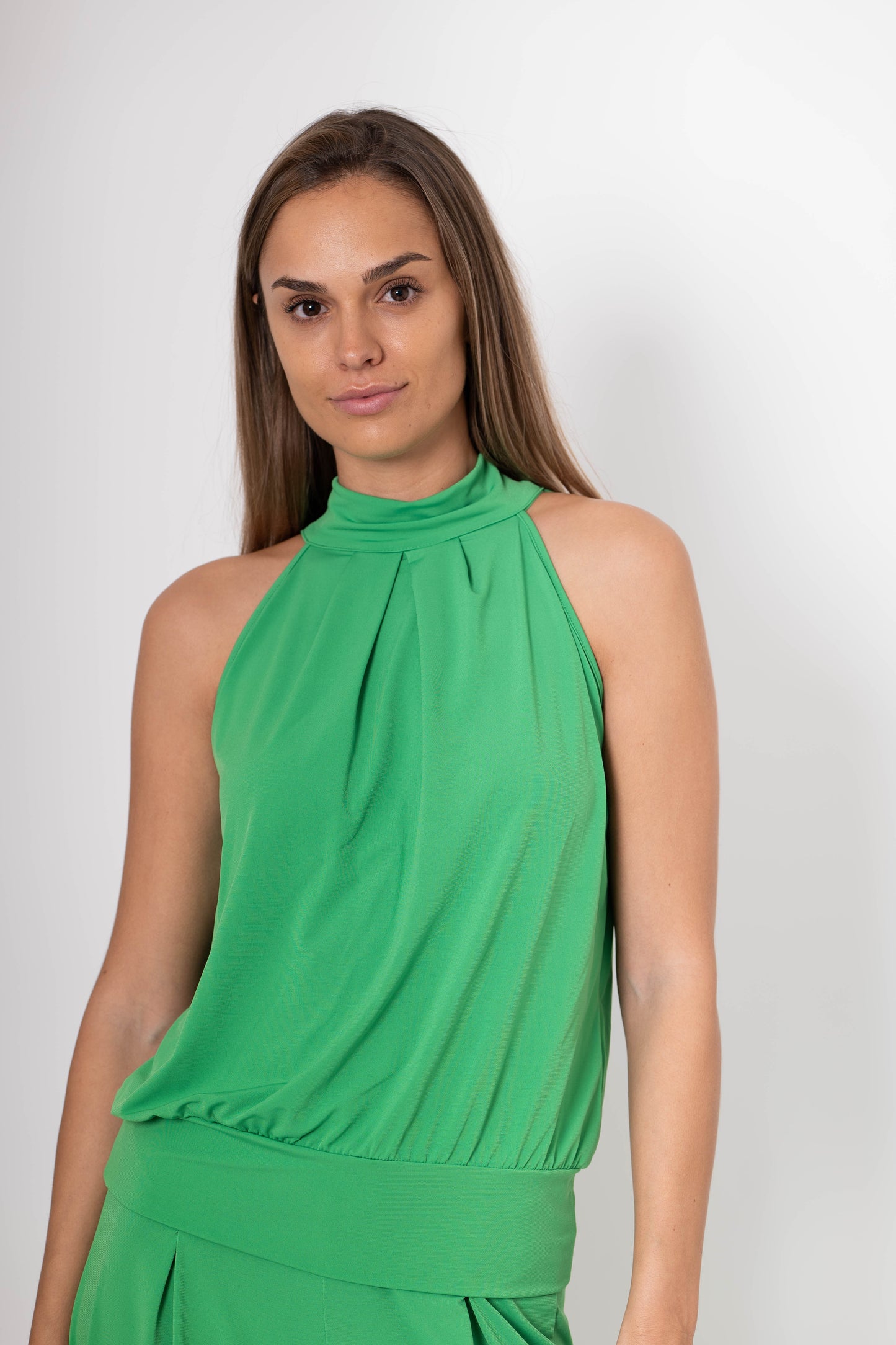 Top cuello halter verde