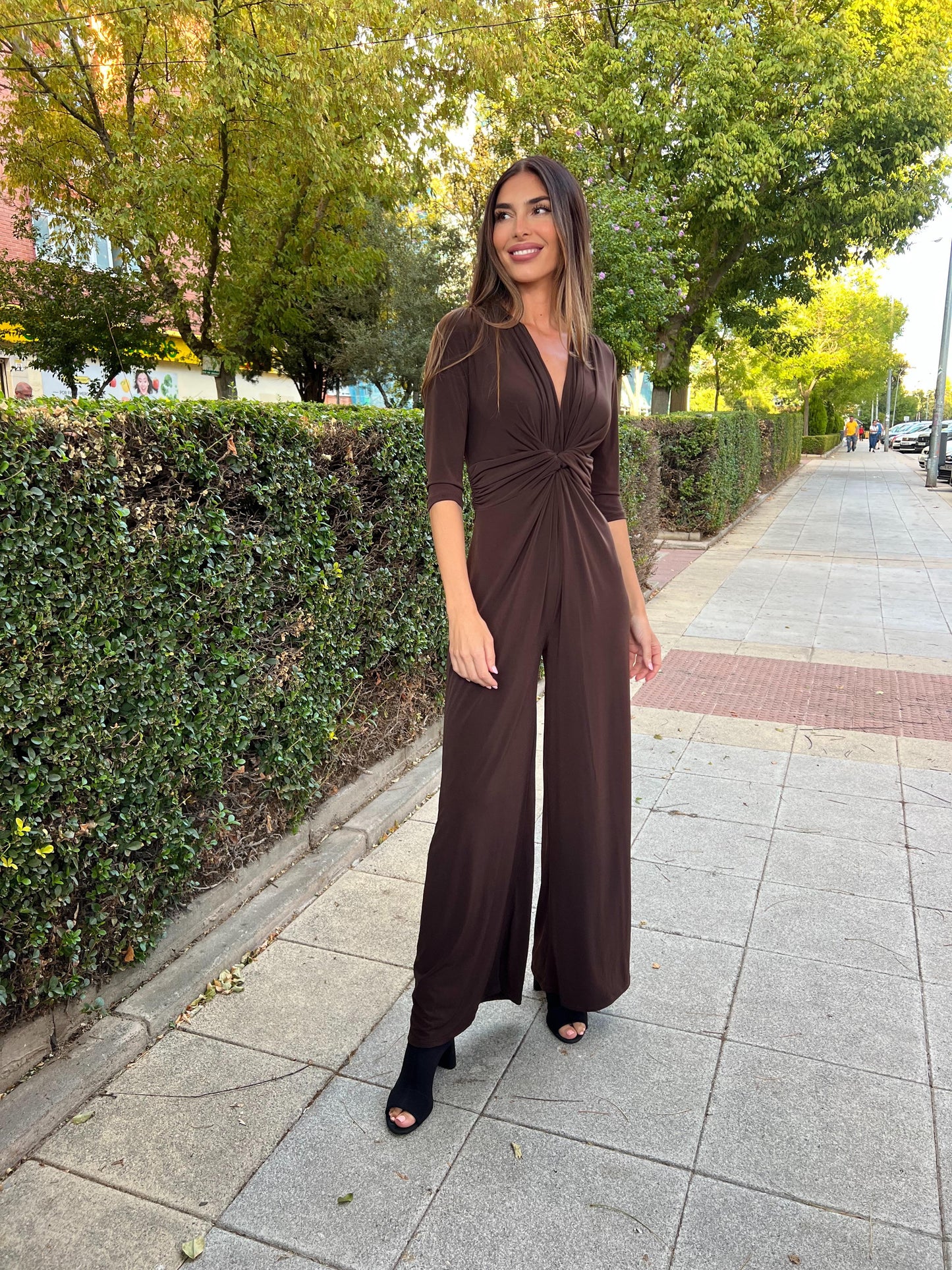 Mono nudo marrón liso