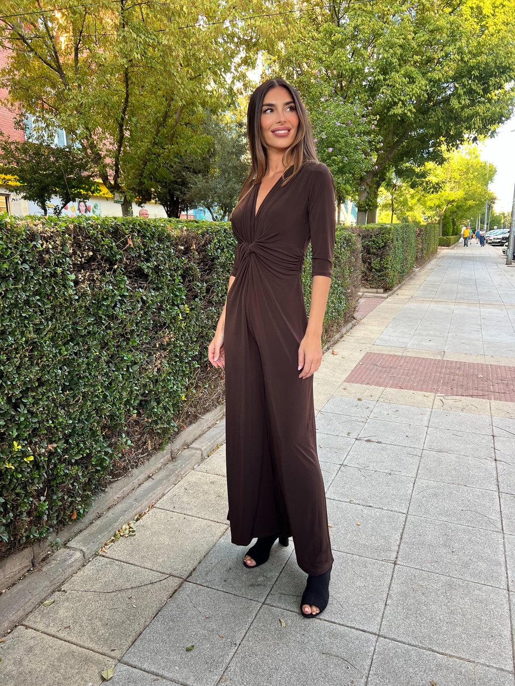 Mono nudo marrón liso