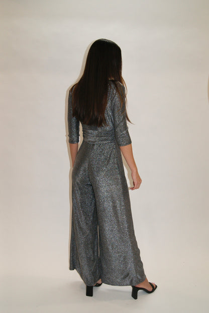 Mono de Fiesta Plata para Mujer – Ideal para Navidad, Nochebuena y Eventos Especiales