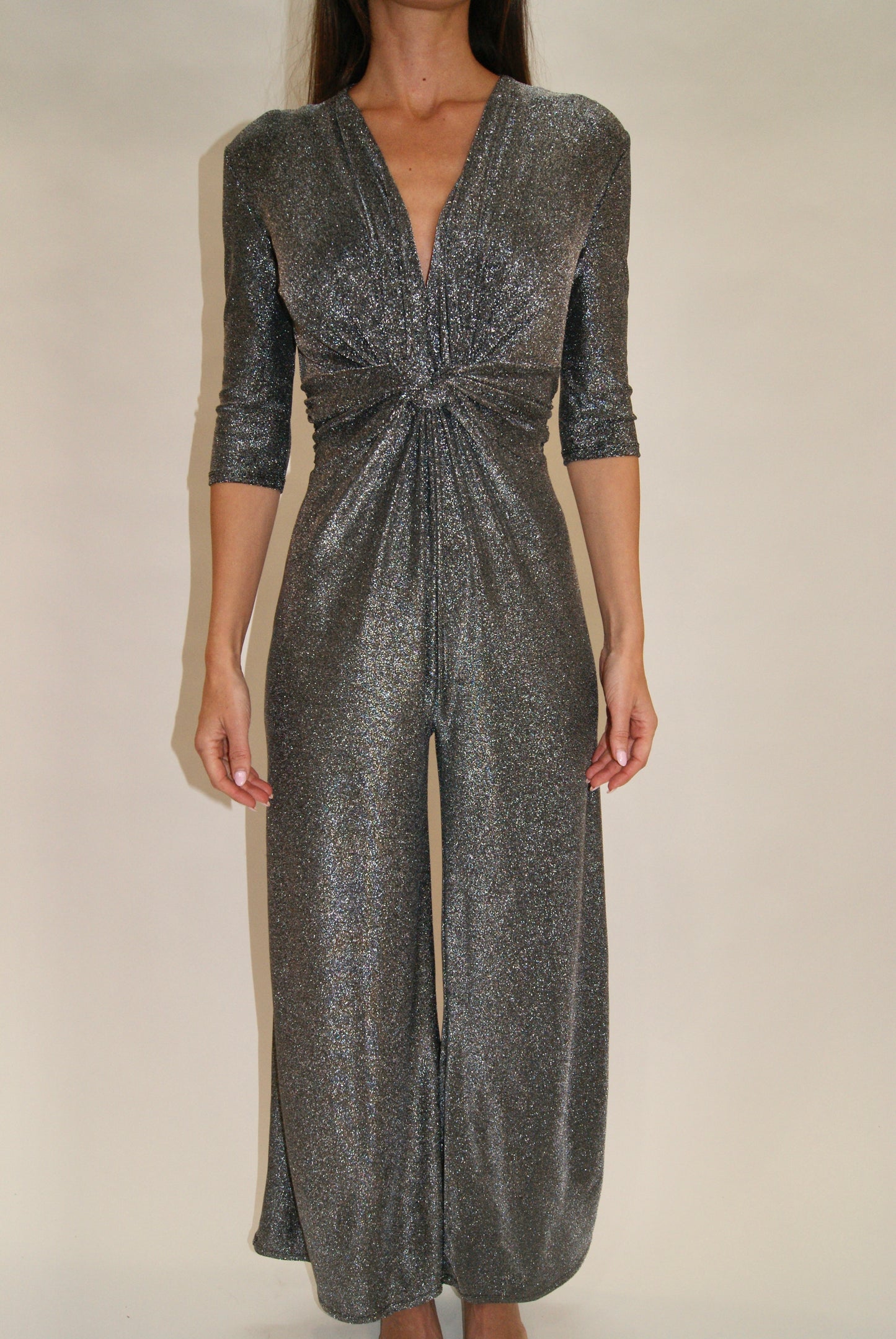 Mono de Fiesta Plata para Mujer – Ideal para Navidad, Nochebuena y Eventos Especiales