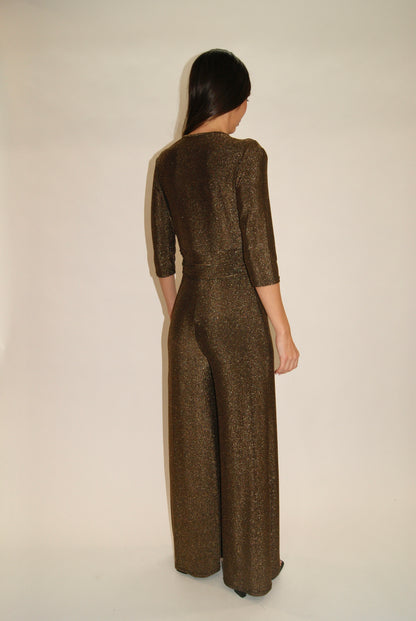 Mono de Fiesta Dorado para Mujer – Ideal para Navidad, Nochebuena y Eventos Especiales (Copia)