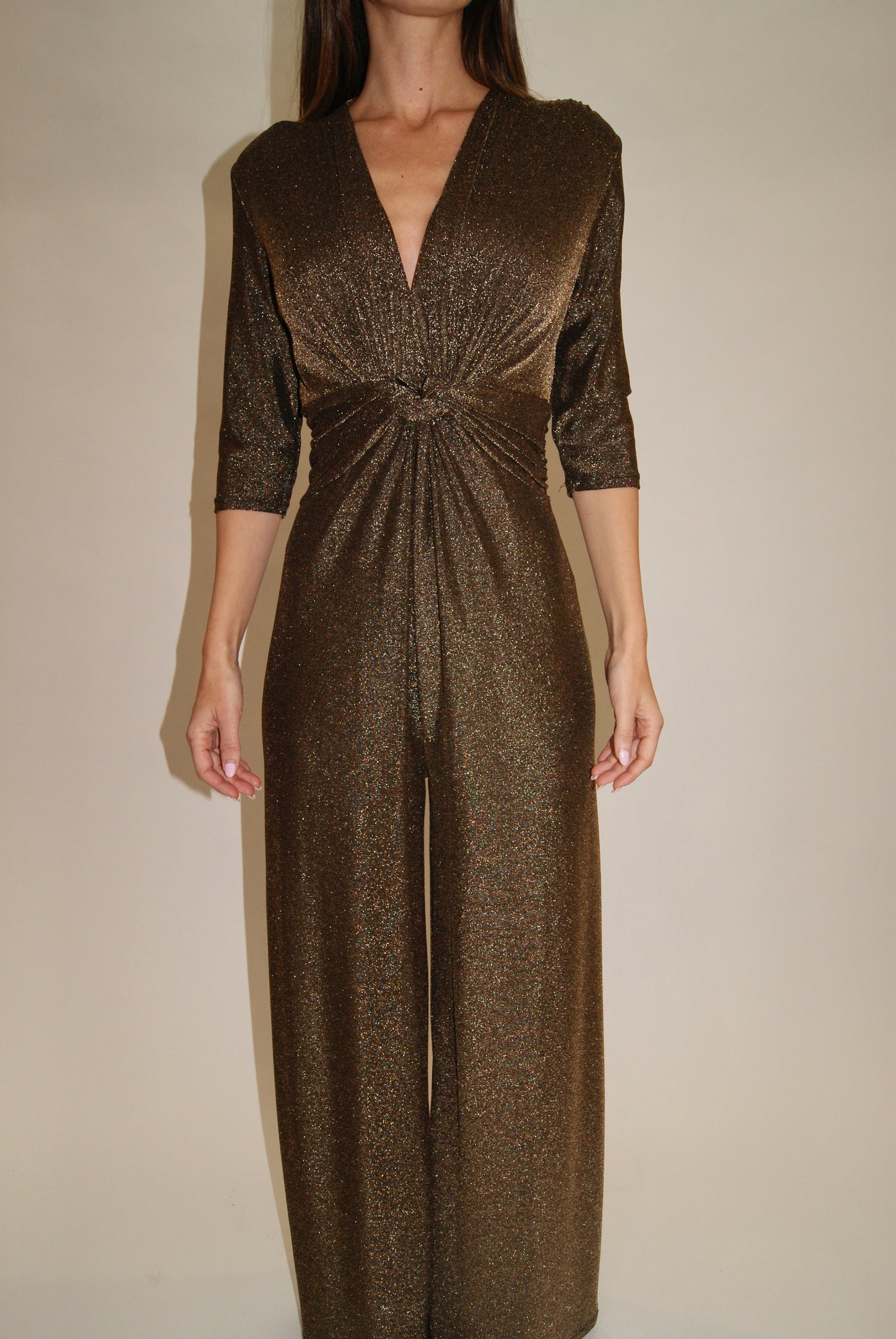 Mono de Fiesta Dorado para Mujer – Ideal para Navidad, Nochebuena y Eventos Especiales (Copia)