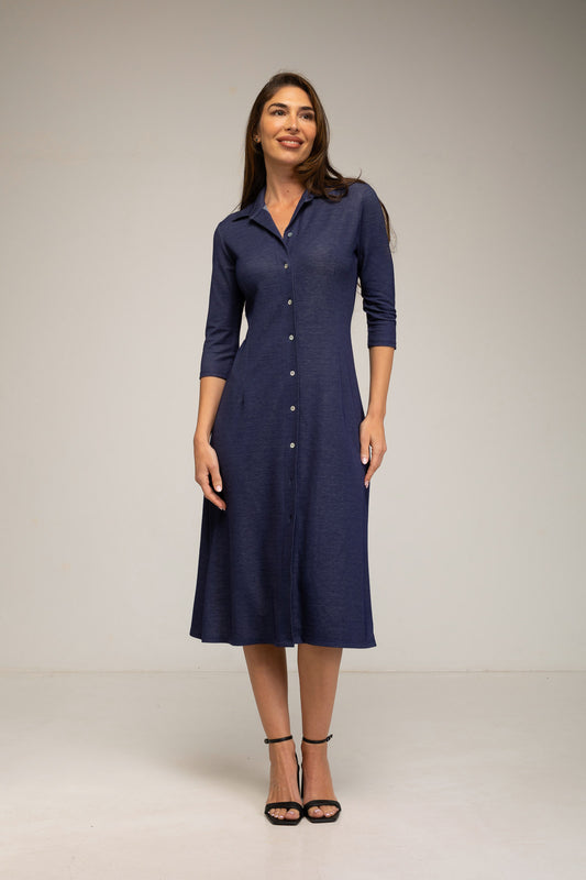 Vestido camisero midi jeans