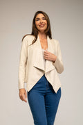 Chaqueta antelina crudo