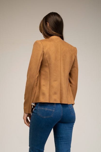 Chaqueta antelina camel