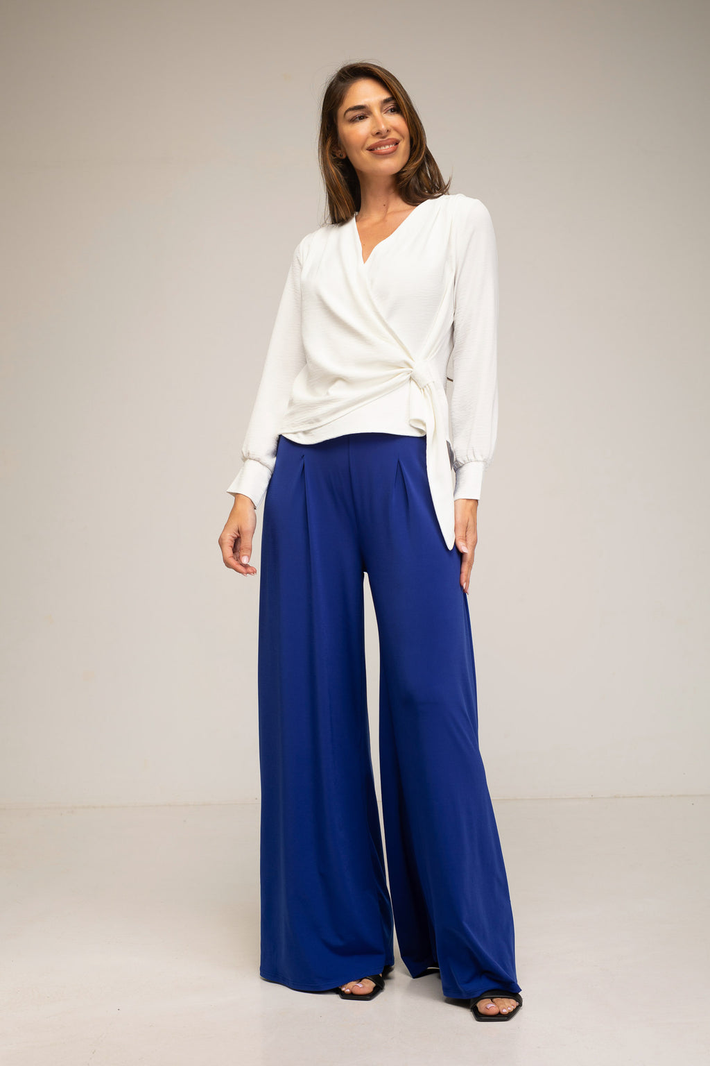 Blusa mujer cruzada escote pico