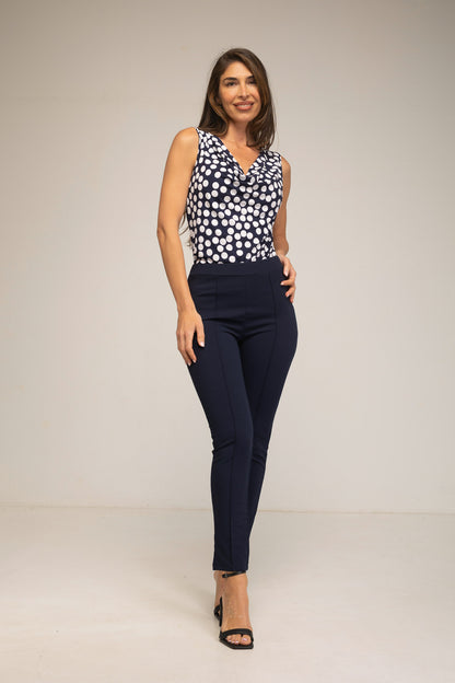 Pantalón pitillo de neocrepe azul marino