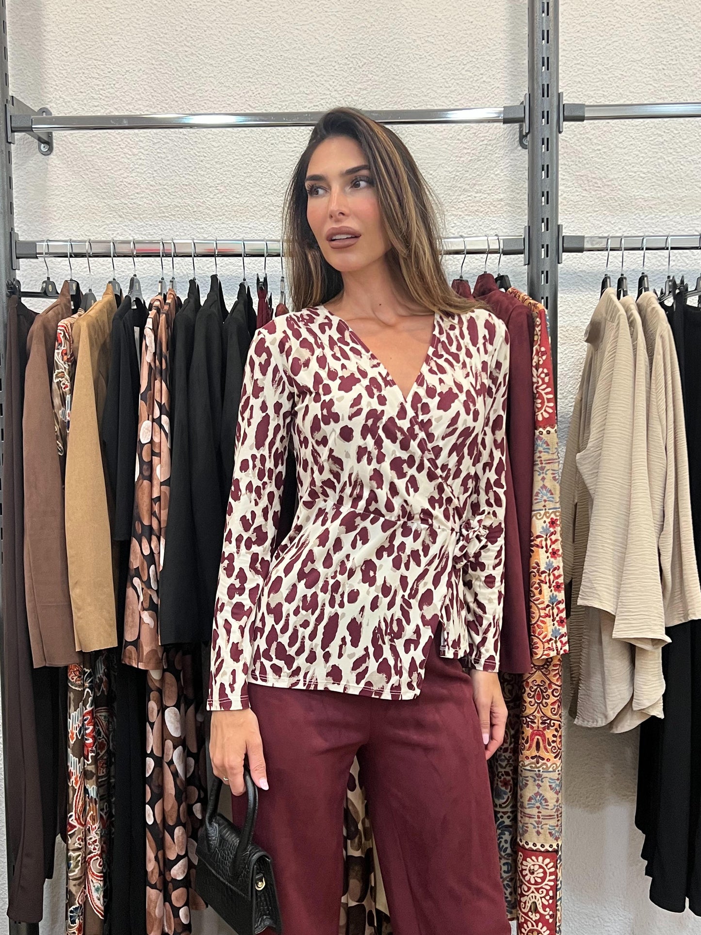 Camiseta flor estampada