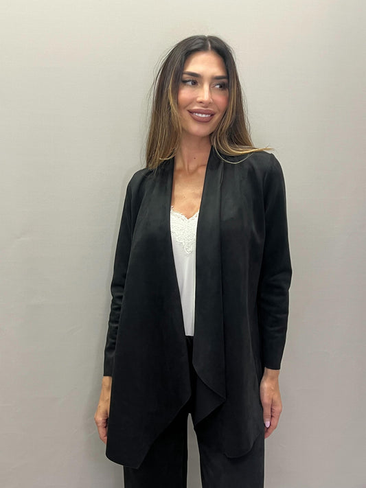 Conjunto antelina Chaqueta larga y pantalón recto