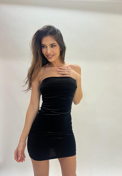 Vestido Mini de Terciopelo (Talla Ünica)