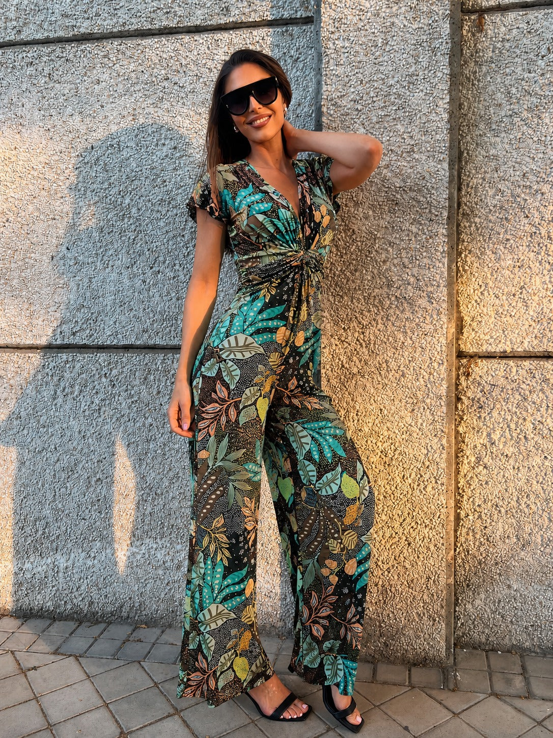 Mono nudo manga corta estampado selva