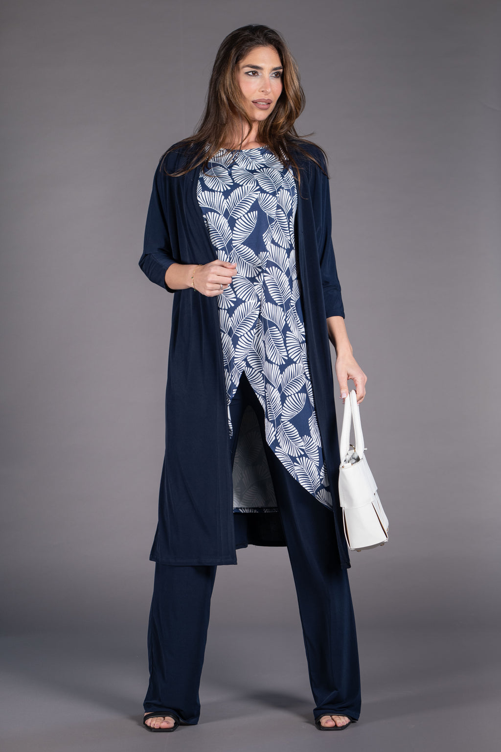 Kimono liso en punto de seda