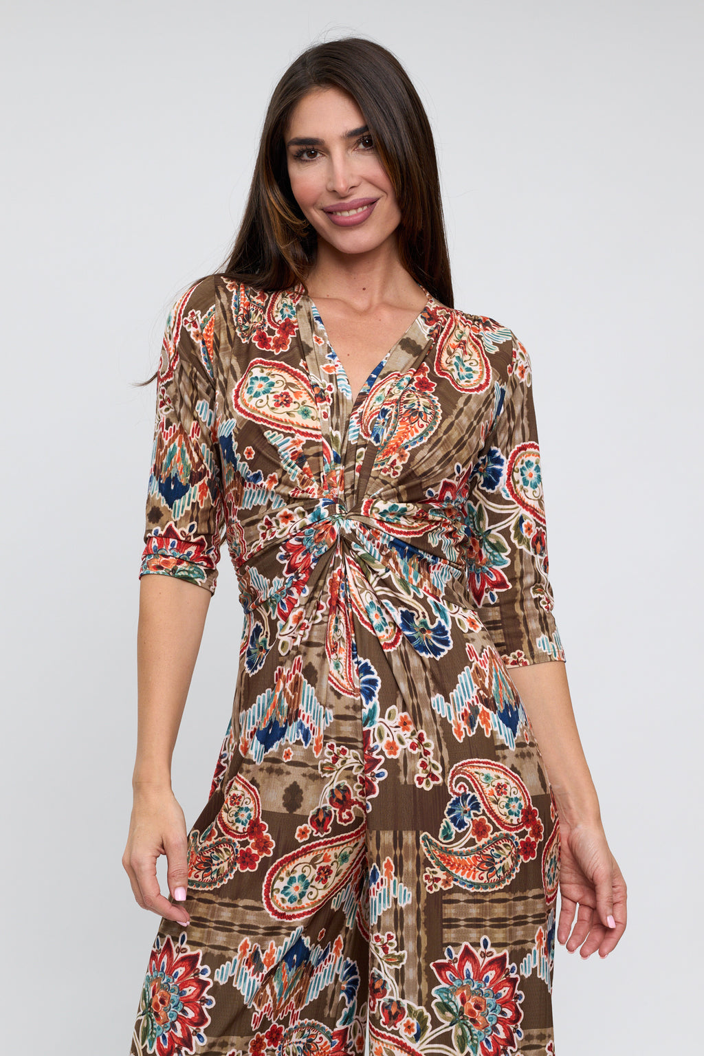 Mono nudo estampado tonos marrones