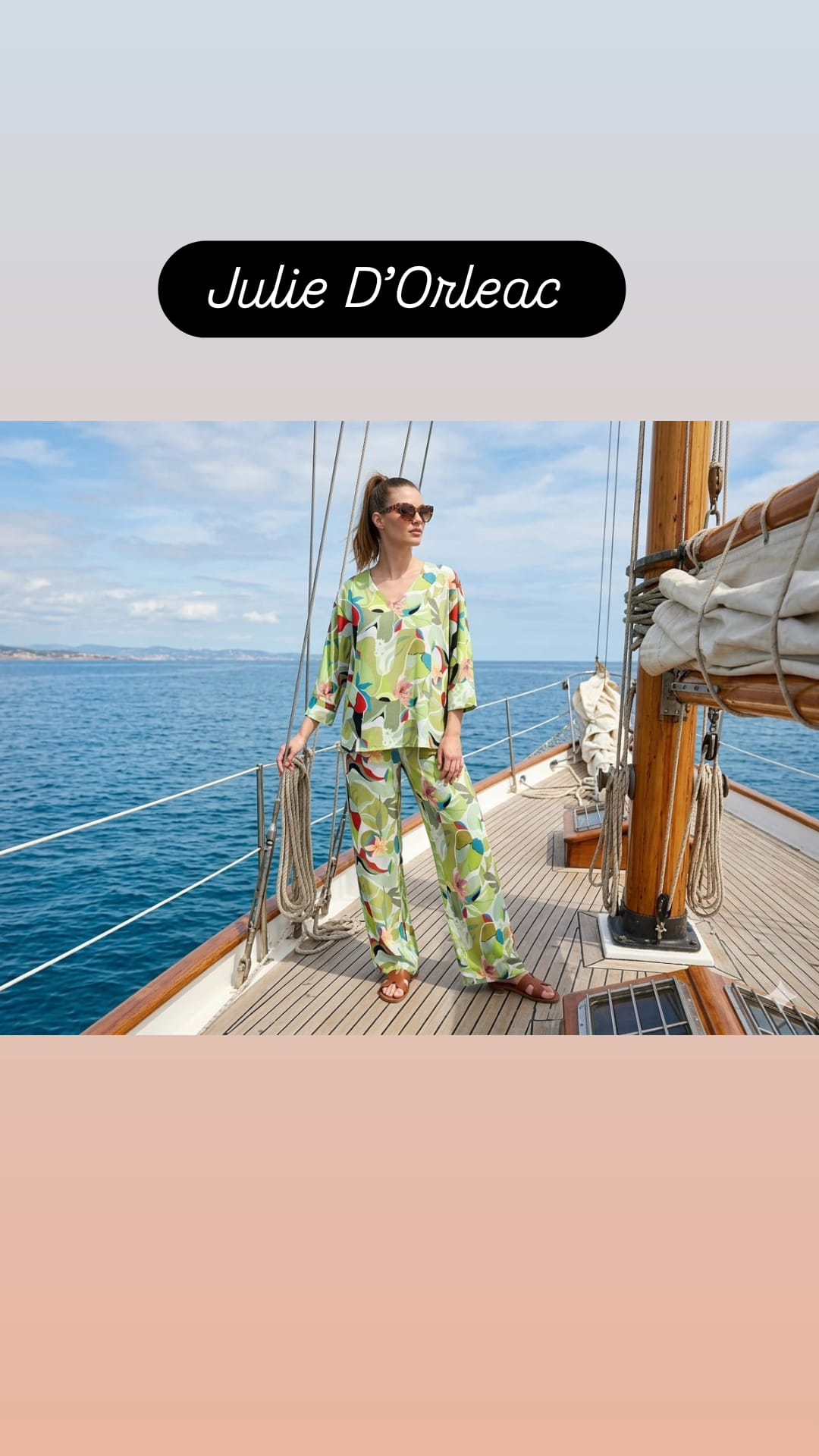 Conjunto estampado punto frío manga murciélago