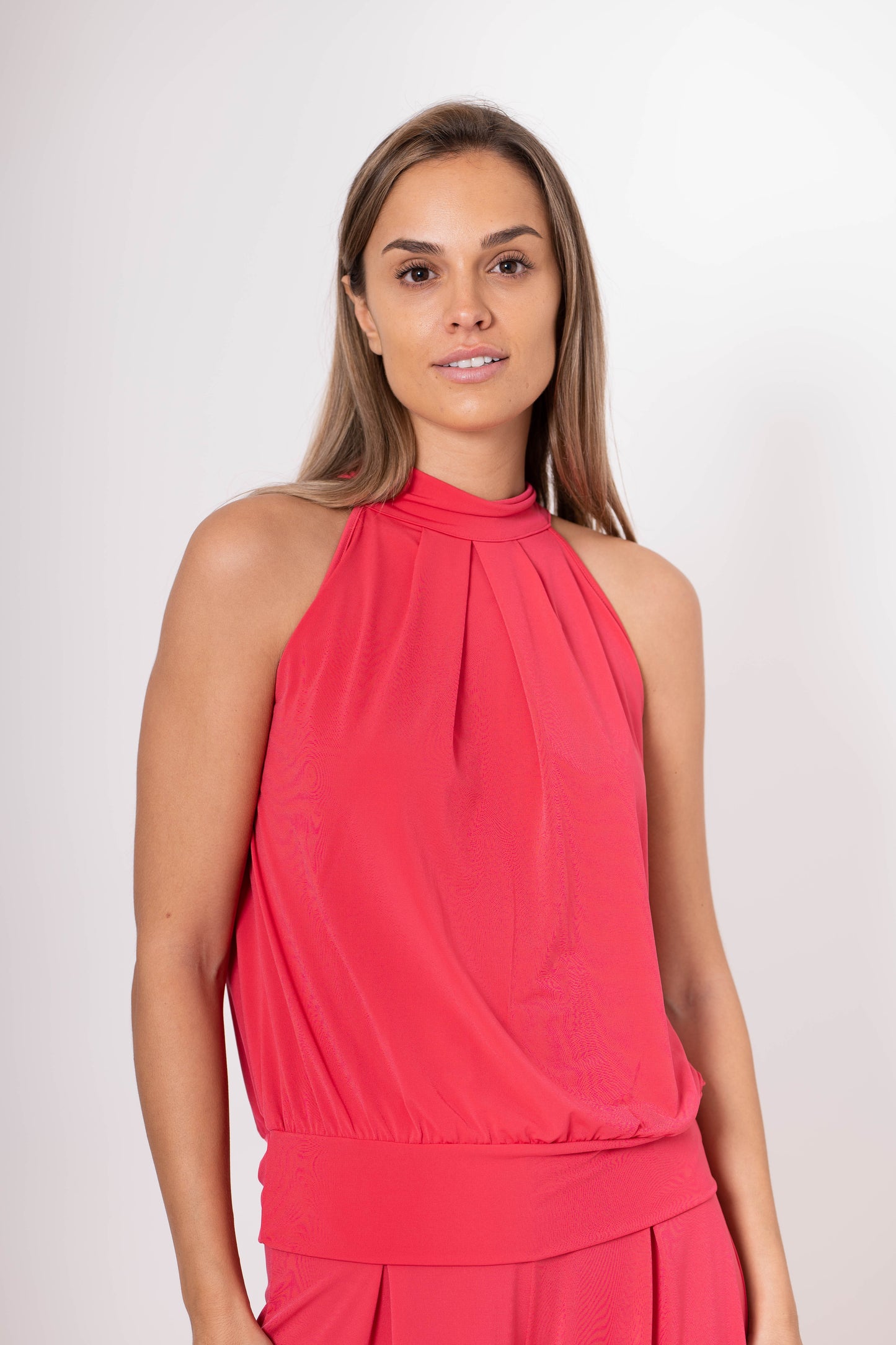 Top cuello halter fresa