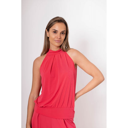 Top cuello halter fresa