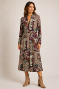 Vestido midi Katy estampado cachemir