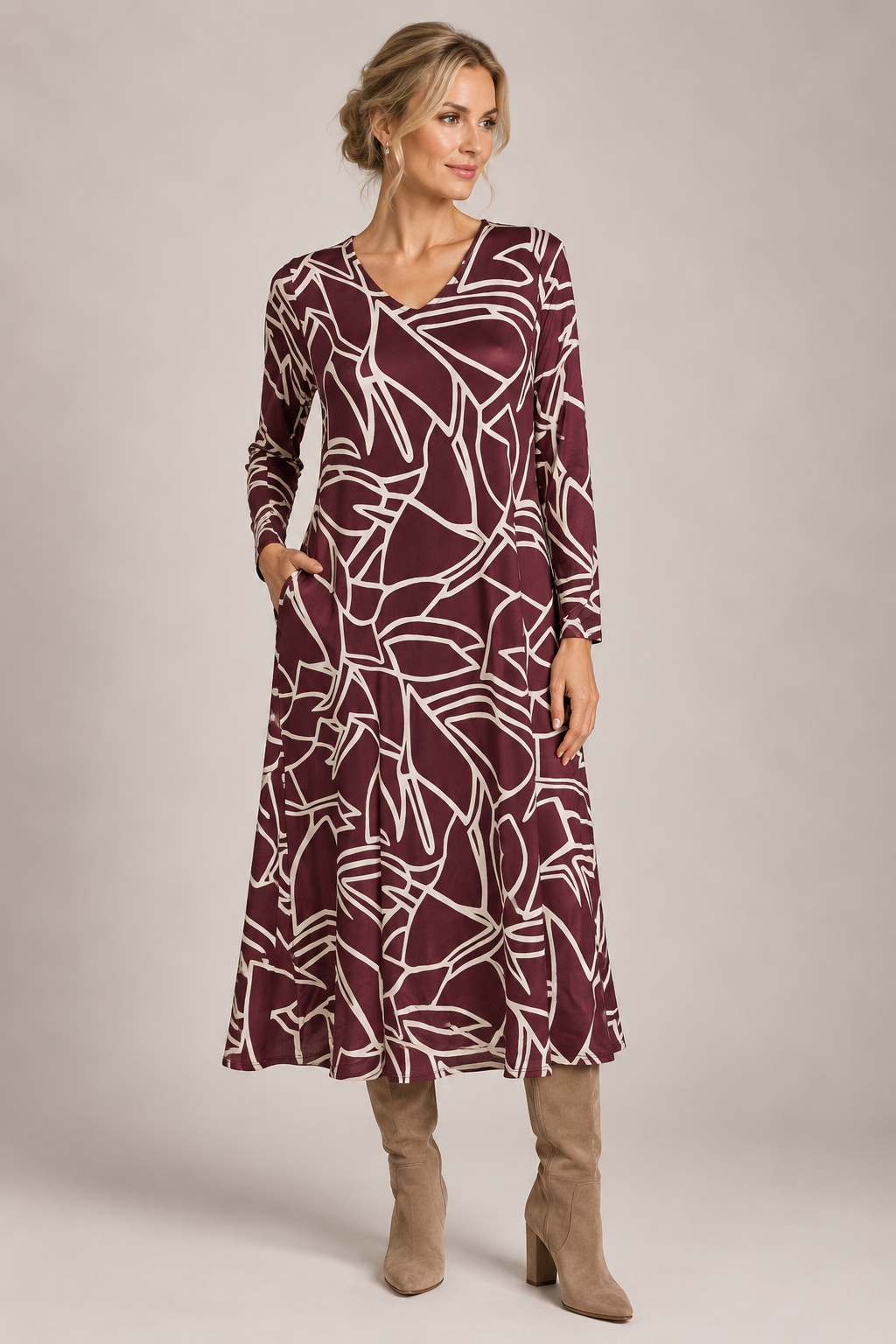 Vestido midi estampado Lucca – Julie d’Orleac