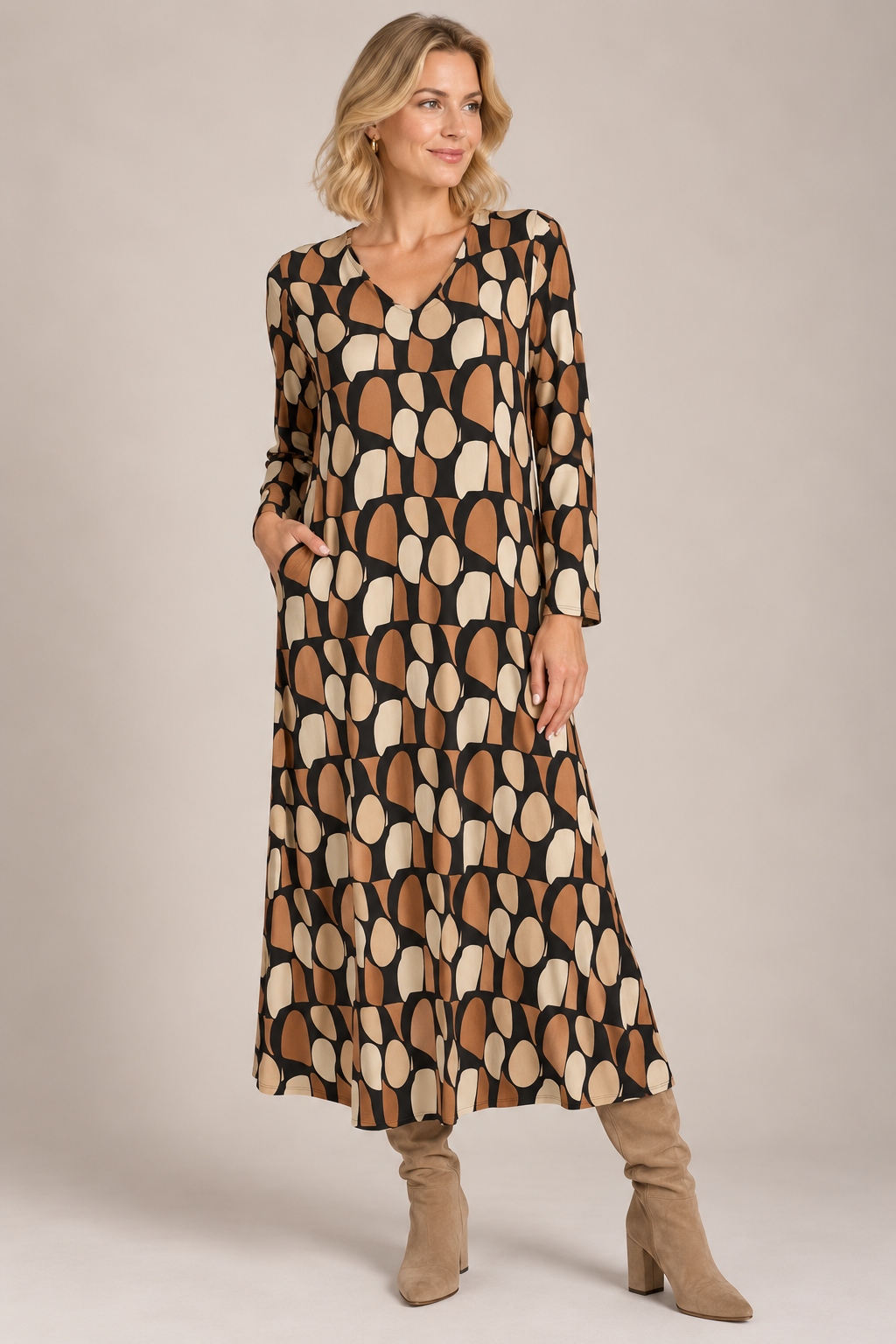 Vestido midi estampado Lucca – Julie d’Orleac